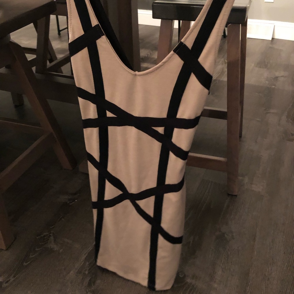 Black and Tan low back dress